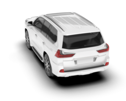 Weiß suv auf transparent Hintergrund. 3d Rendern - - Illustration png