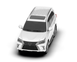 blanco suv en transparente antecedentes. 3d representación - ilustración png