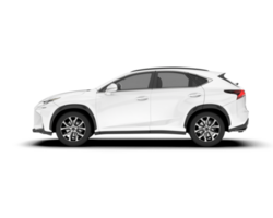 White SUV on transparent background. 3d rendering - illustration png