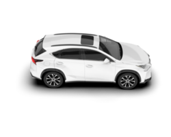 White SUV on transparent background. 3d rendering - illustration png