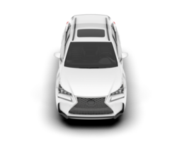 White SUV on transparent background. 3d rendering - illustration png