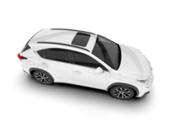 White SUV on transparent background. 3d rendering - illustration png