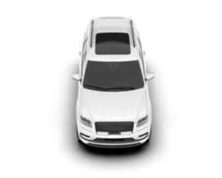 White SUV on transparent background. 3d rendering - illustration png