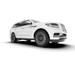 blanco suv en transparente antecedentes. 3d representación - ilustración png