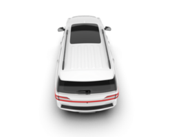 White SUV on transparent background. 3d rendering - illustration png