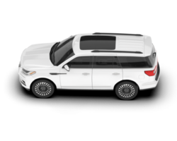 White SUV on transparent background. 3d rendering - illustration png