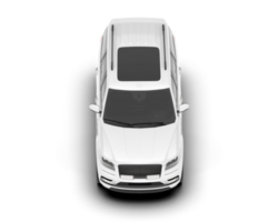 White SUV on transparent background. 3d rendering - illustration png