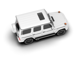 vit sUV på transparent bakgrund. 3d tolkning - illustration png