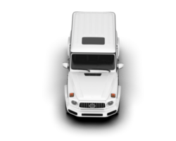 White SUV on transparent background. 3d rendering - illustration png