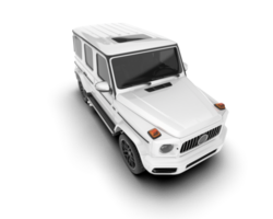 blanco suv en transparente antecedentes. 3d representación - ilustración png