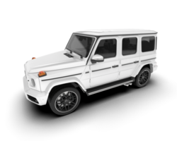 Weiß suv auf transparent Hintergrund. 3d Rendern - - Illustration png