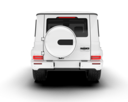 White SUV on transparent background. 3d rendering - illustration png