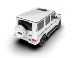 Weiß suv auf transparent Hintergrund. 3d Rendern - - Illustration png