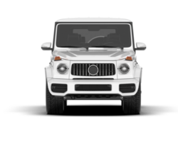 White SUV on transparent background. 3d rendering - illustration png