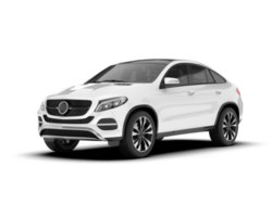 White SUV on transparent background. 3d rendering - illustration png