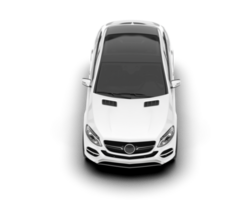 White SUV on transparent background. 3d rendering - illustration png