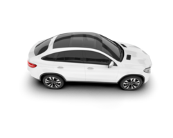 White SUV on transparent background. 3d rendering - illustration png