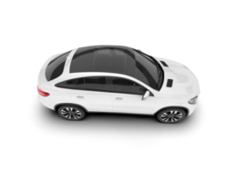 White SUV on transparent background. 3d rendering - illustration png