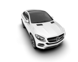 White SUV on transparent background. 3d rendering - illustration png