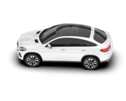 White SUV on transparent background. 3d rendering - illustration png