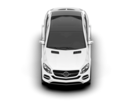 White SUV on transparent background. 3d rendering - illustration png