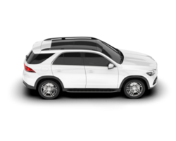 White SUV on transparent background. 3d rendering - illustration png