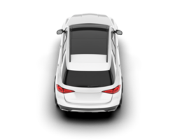 White SUV on transparent background. 3d rendering - illustration png