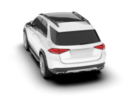 White SUV on transparent background. 3d rendering - illustration png