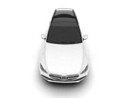 White SUV on transparent background. 3d rendering - illustration png