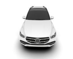 White SUV on transparent background. 3d rendering - illustration png