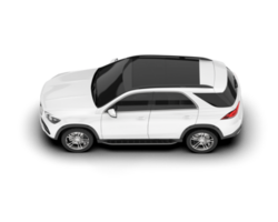 White SUV on transparent background. 3d rendering - illustration png