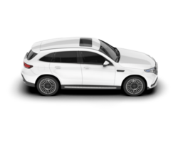 White SUV on transparent background. 3d rendering - illustration png