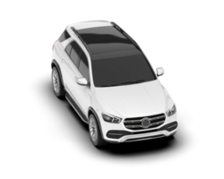White SUV on transparent background. 3d rendering - illustration png