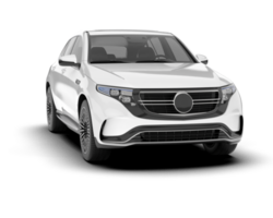 White SUV on transparent background. 3d rendering - illustration png