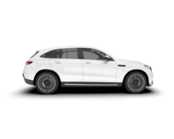 White SUV on transparent background. 3d rendering - illustration png