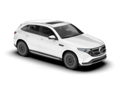 White SUV on transparent background. 3d rendering - illustration png