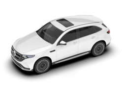 White SUV on transparent background. 3d rendering - illustration png
