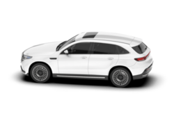 White SUV on transparent background. 3d rendering - illustration png