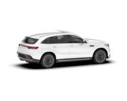 White SUV on transparent background. 3d rendering - illustration png