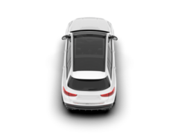 White SUV on transparent background. 3d rendering - illustration png