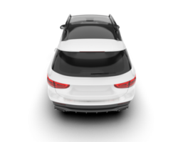 White SUV on transparent background. 3d rendering - illustration png