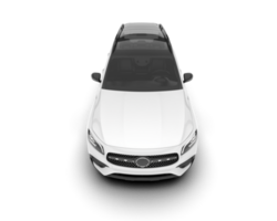 White SUV on transparent background. 3d rendering - illustration png