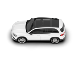 White SUV on transparent background. 3d rendering - illustration png