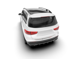 White SUV on transparent background. 3d rendering - illustration png