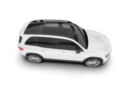 Weiß suv auf transparent Hintergrund. 3d Rendern - - Illustration png