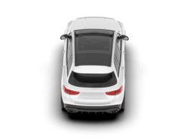 White SUV on transparent background. 3d rendering - illustration png