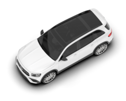 White SUV on transparent background. 3d rendering - illustration png