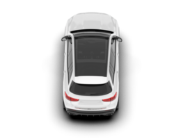 White SUV on transparent background. 3d rendering - illustration png