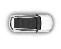 White SUV on transparent background. 3d rendering - illustration png