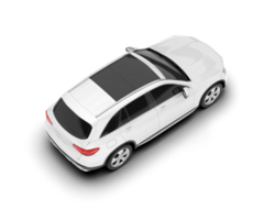 Weiß suv auf transparent Hintergrund. 3d Rendern - - Illustration png